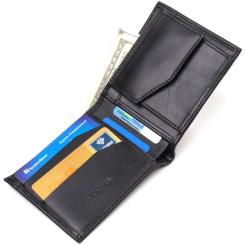 Портмоне Canpellini Из натуральной кожи Черное Фото 5