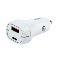 Зарядное устройство XO 1xUSB QC3.0 + 1xUSB-C PD20W white Фото 1