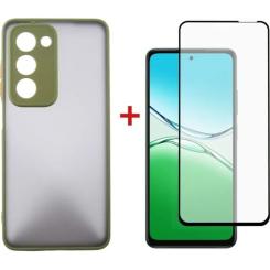 Чехол для мобильного телефона Dengos Oppo A5 4G Case Matte + Glass (Olive Green) Фото