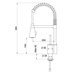 Смеситель Elleci CHEF BLACK 86 Фото 1