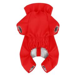 Дождевик для животных WAUDOG Clothes водонепроницаемый M35 красный Фото 1