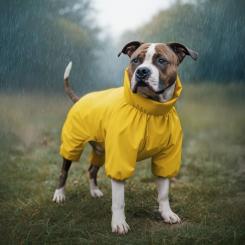 Дождевик для животных WAUDOG Clothes водонепроницаемый S30 желтый Фото 3