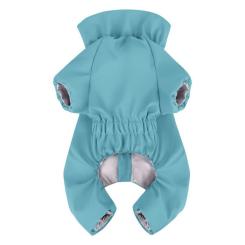 Дождевик для животных WAUDOG Clothes водонепроницаемый S40 голубой Фото 1