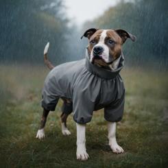 Дождевик для животных WAUDOG Clothes водонепроницаемый XS30 серый Фото 3