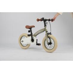 Детский велосипед QPlay Miniby 3 в1, біговел 12",Grey-Green Фото 7