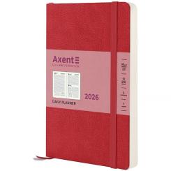 Еженедельник Axent датированный 2026 Partner Soft Skin, 145х210, крас Фото