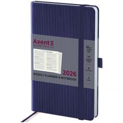 Еженедельник Axent датированный 2026 Partner Lines 125х195, темно-син Фото
