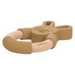 Прорезыватель FreeON силіконовий зайчик, охра Фото 1