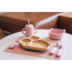 Тарелка детская FreeON Kitty, силіконова pink Фото 3