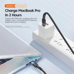 Дата кабель Essager USB-C to USB-C 1.0m 100W blue Фото 6