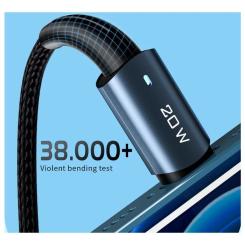 Дата кабель Essager USB-C to Lightning 2.0m 20W black Фото 5