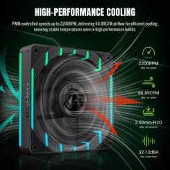 Кулер для корпуса Gamemax Tornado T12 ARGB-R Фото 7