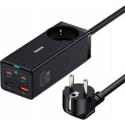 Зарядное устройство Baseus AC + 2xUSB-C 65W + 2xUSB black Фото