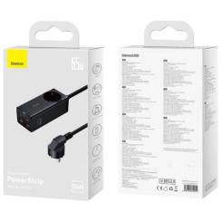 Зарядное устройство Baseus AC + 2xUSB-C 65W + 2xUSB black Фото 7