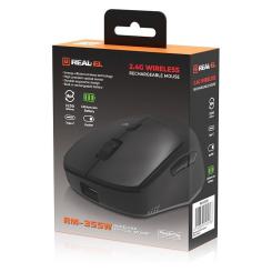 Мышка REAL-EL RM-355W Wireless Black Фото 8