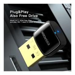 Bluetooth-адаптер Essager Starlord USB Bluetooth 5.0 Adapter Black Фото 1