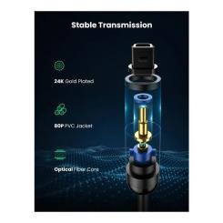 Кабель мультимедийный Ugreen Optical Toslink 2.0m AV122 black Фото 3