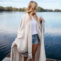 Плед Biederlack Wohndecke Bright Day silver 150х200 Фото 1