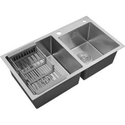 Мойка кухонная Kroner Geburstet-7843ZHM Фото 7