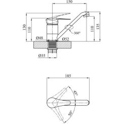 Смеситель Agua Sevilla-C010 Фото 3