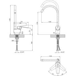 Смеситель Kroner Odra-C032WHI Фото 6