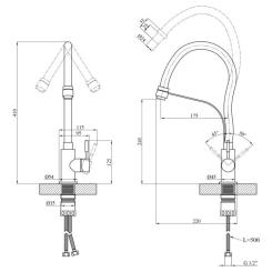 Смеситель Kroner EdelstahlKlassisch-ESG03593BLK Фото