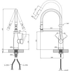 Смеситель Kroner Ersel-C03111BLK Фото 8