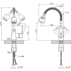 Смеситель Kroner Odra-C039-1 Фото 8