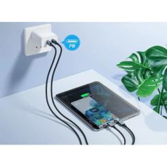 Дата кабель Choetech USB-C to USB-C 2.0m PD60W black Фото 2