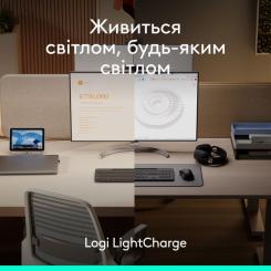 Клавиатура Logitech Slim Solar+ for Business Wireless/Bluetooth Graphi Фото 1