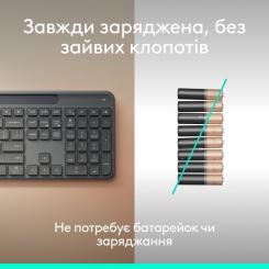 Клавиатура Logitech Slim Solar+ for Business Wireless/Bluetooth Graphi Фото 2