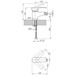 Смеситель Kroner Odra-C020 Фото 6