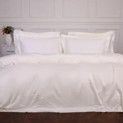 Постельное белье MirSon Tencel №01 White 175х210 двуспальный Фото