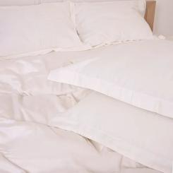 Постельное белье MirSon Tencel №01 White 175х210 двуспальный Фото 7