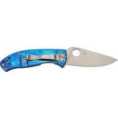Нож Spyderco Tenacious D2 Titanium Blue Фото 1