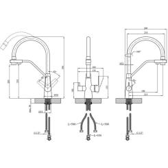 Смеситель Kroner Klassisch-ESG03817GRA Фото 8