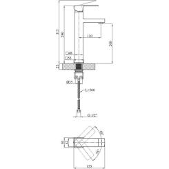 Смеситель Kroner Kubus-SCH010-3 Фото 6