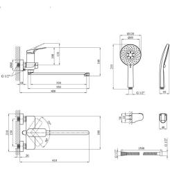 Смеситель Kroner Graz-GRP070 Фото 8
