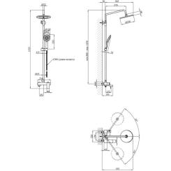 Душевой гарнитур Kroner Graz-GRP063 + змішувач Graz-GRP010 Фото 10