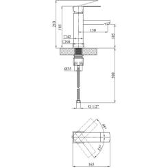 Смеситель Kroner Edelstahl Kubus-SCH010 + змішувач Edelstahl Kubus- Фото 11