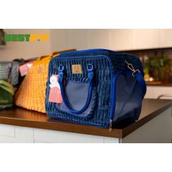 Переноска для животных MISOKO&CO 41.5x23x28 см темно-синяя Фото 5