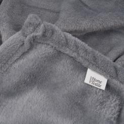 Плед Ardesto Flannel 200х220см, 100% поліестер, сірий світлий Фото 3