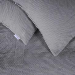 Постельное белье MirSon №20-02 Waffle Gray 143х210 полуторный Фото 6