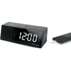 Настольные часы Muse Радіо-годинник з USB чорний Фото 2