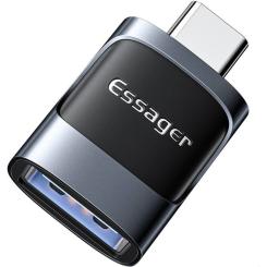 Переходник Essager OTG USB 3.0 AF to USB-C gray Фото