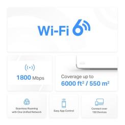 Точка доступа Wi-Fi Mercusys HALO-H70X-3-PACK Фото 4