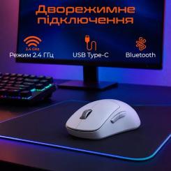 Мышка Meetion GW40 PRO Bluetooth/Wireless/USB White Фото 3