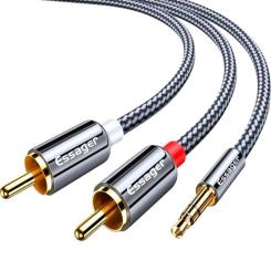 Кабель мультимедийный Essager 3.5mm M to 2xRCA M 5.0m Фото