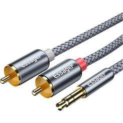 Кабель мультимедийный Essager 3.5mm M to 2xRCA M 5.0m Фото 1