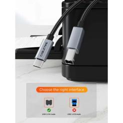 Кабель для принтера Cabletime USB-C 2.0 to BM 2.0m Фото 5